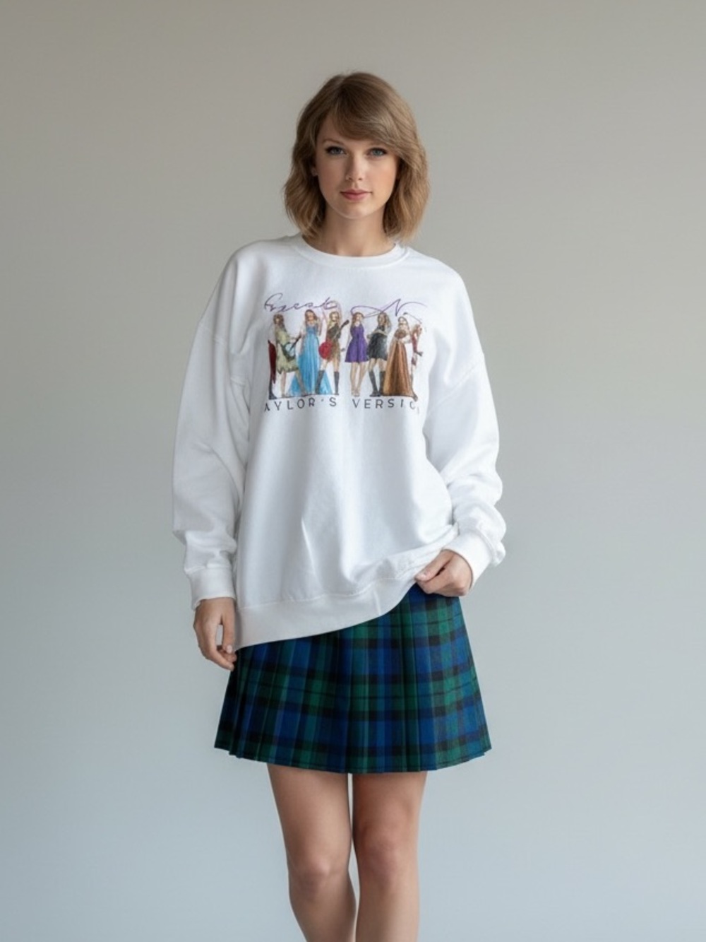 Taylor Swift Speak Now Taylor’s Version Sweatshirt XL White Crewneck Long Sleeve